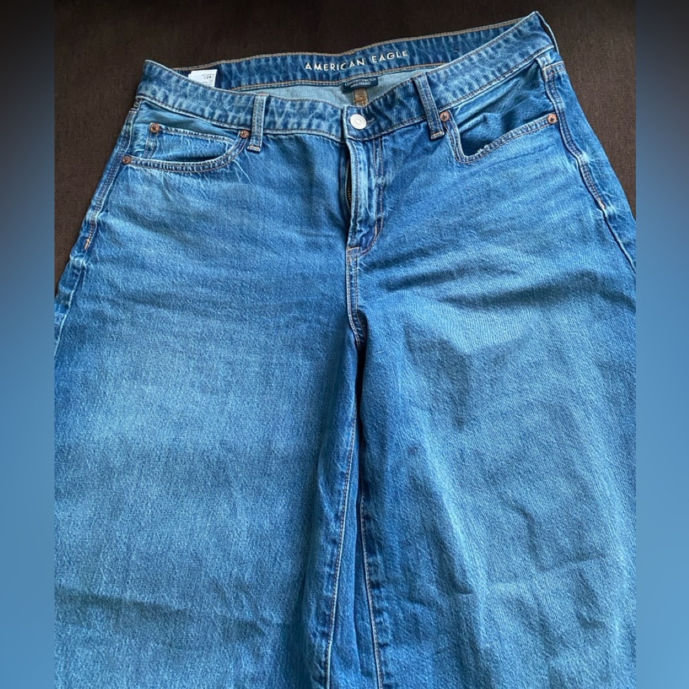 LAST DAY ON POSH 8/15/26 Wide-Leg A Line Blue Jeans American Eagle - Picture 9 of 9